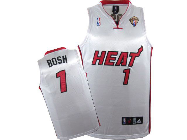 Branded Miami Heat Chris Bosh 1 Swingman White Adidas Jersey Hot Sale